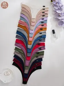 Women's Ribbed Drop Waist Thong, Soft Comfy Breathable Panty for Daily Wear, Underwear for All Seasons, Fashion Comfy Underwear