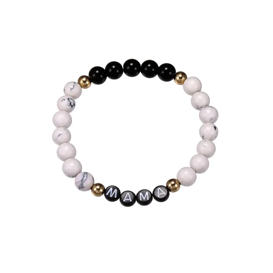 White Marble Mama Bracelet