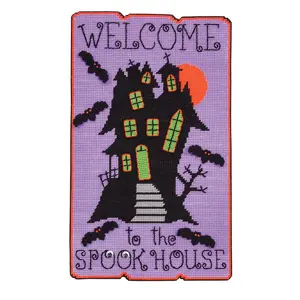 Spook House Welcome Plastic Canvas Kit