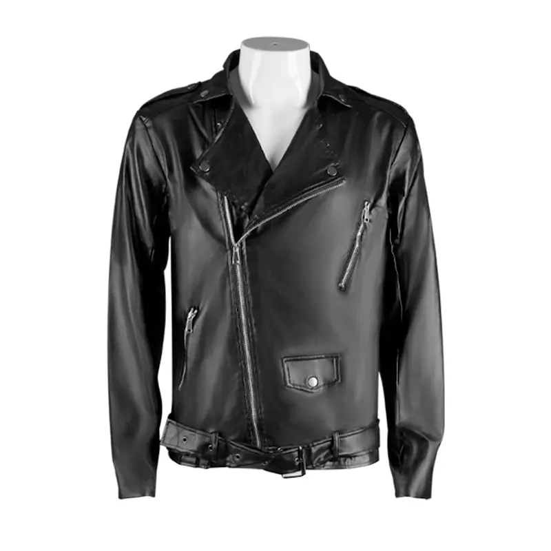 Motorcycle leather jacket   black