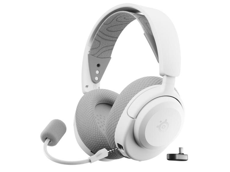 SteelSeries Arctis Nova 3P Wireless Multi-Platform Gaming Headset - Mobile App Control, 40 HR Battery, Neodymium Magnetic Drivers, 2.4GHz/Bluetooth, PS5, PS4, PC, Switch, Mobile - White