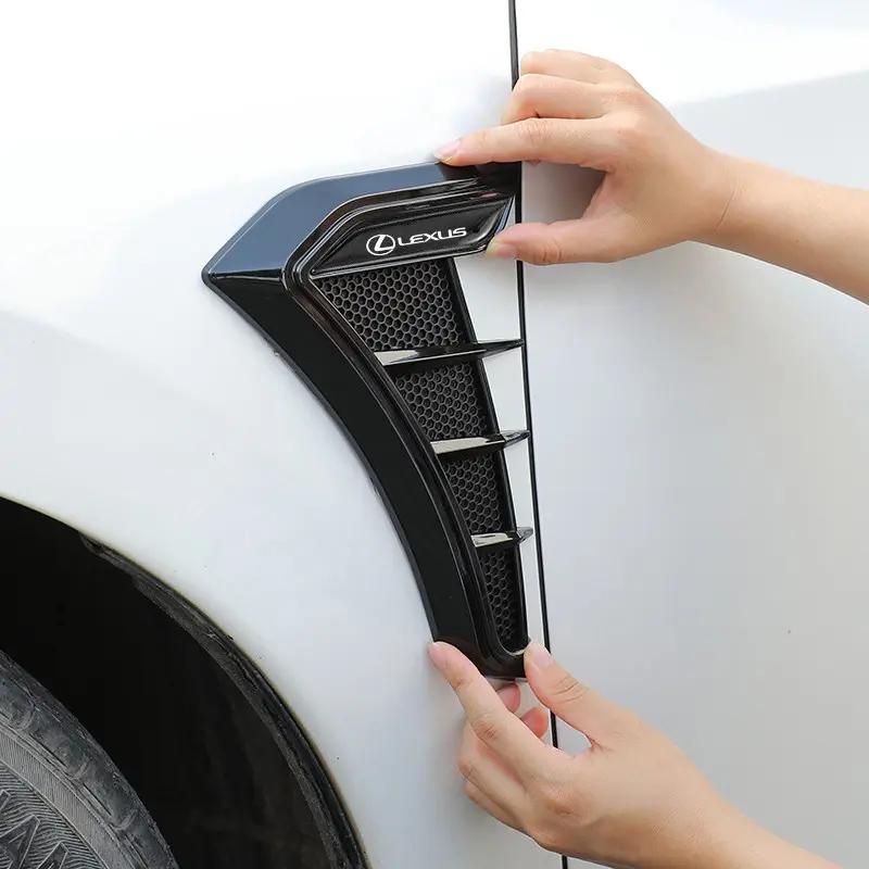 2pcs Carbon Fibre Car Side Wing Fender Decals, Body Exterior Accessory for Lexus, Durable and Stylish Vehicle Decoration