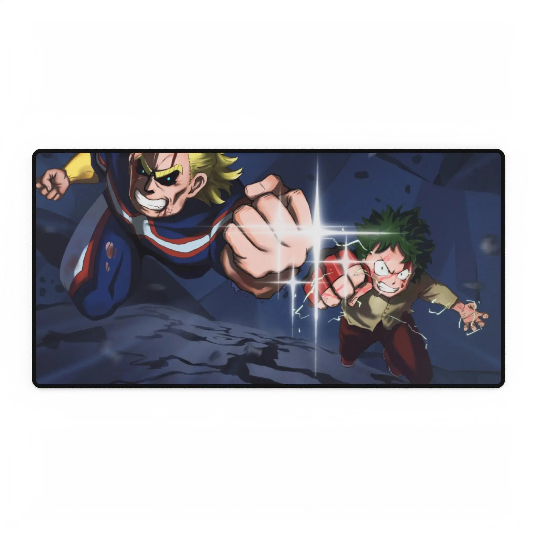 My Hero Academia All Might and Deku Desk Mat, Action Scene Anime Artwork, Extended Waterproof Non-Slip Mouse Pad, Perfect for Gaming Setup and Otaku Gift