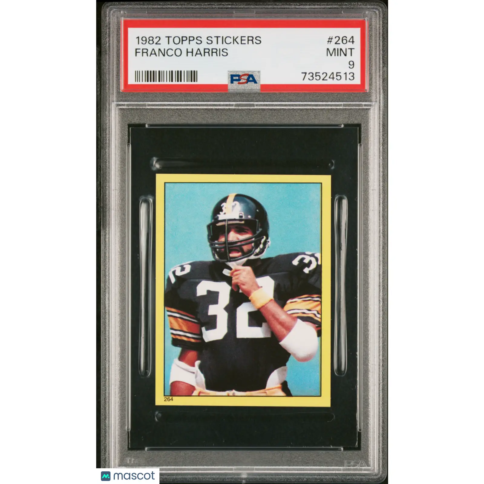 Franco Harris PSA 1982 Topps Stickers Football #264 9 73524513