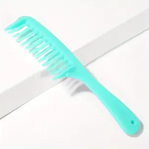 2pcs Double Row Wide Tooth Detangler Hair Comb Shampoo Comb with Handle for Long Curly Wet or Dry Hair, Styling