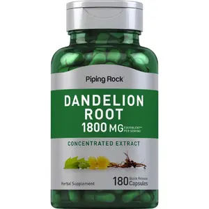 Piping Rock Dandelion Root Capsules | 1800mg | 180 Count | Herbal Supplement | Concentrated Extract | Gluten Free, Non-GMO