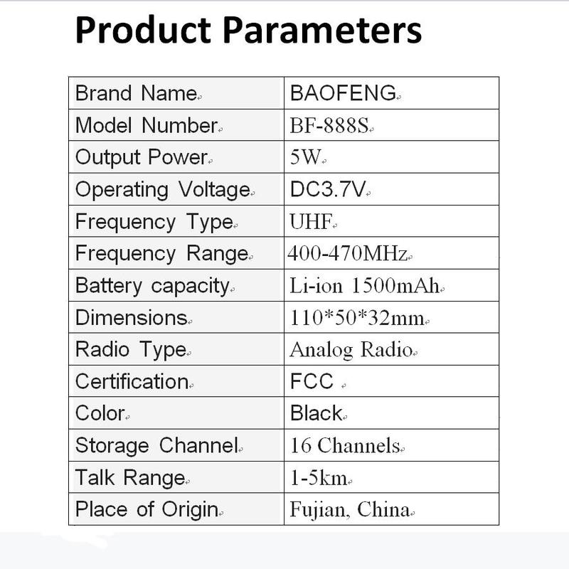 BAOFENG BF-888s Two Way Radio, 1 Count 400-470MHz UHF Walkie Talkie, Handheld Walkie Talkie, USB Rechargeable Walkie Talkie for Outdoor Camping Hiking