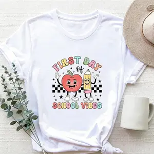 First Day School Vibes T-Shirt, Cute Back To School Shirt, Teacher Tshirt, Back to School Teacher Apparel
