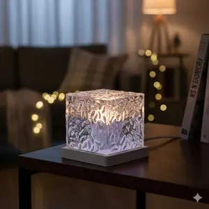 USB Rechargeable Aurora Projection Night Light with Remote - 16 Color Changing LED Crystal Lamp for Bedroom Decor, Energy Saving, Eye Care & Anti Flicker, Creative Home Gift