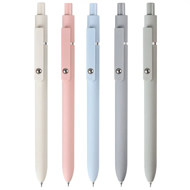 Gel Pen, 5 pcs 0.5mm Quick-Dry Black Ink Fine Nib Smooth Writing Pen High-End Series Ballpoint Pen, Suitable for Office and School Supplies