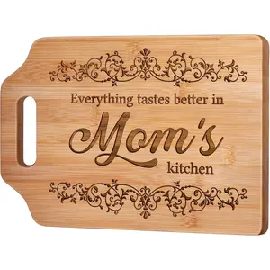Acethrills Mothers Day Gifts for Mom Gifts, Mom Birthday Gifts for Moms from Daughter Son - Engraved Bamboo Cutting Board 12.3"L X 8.7"W X 0.4"Th AceThrills
