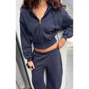 Dora Navy Zip Hoodie Sweater