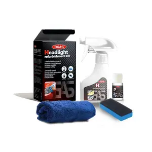 Headlight Restoration Kit, Oxidized Headlight Repair Fluid & Professional Refurbisher Professional Automotive Headlight Restoration Kit, Oxidized Headlight Repair Fluid & Cleaner, Durable Refurbishing Agent for All Vehicle Types