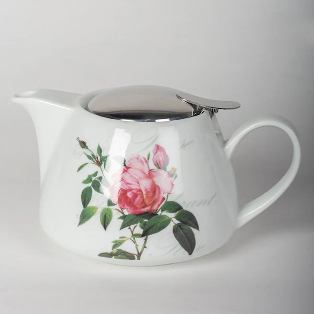 Forpost FP-CYH-R055 Rose Pattern Porcelain Teapot with Infuser
