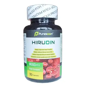 PURESOON Hirudin Capsules High Purity 300ATU, Cardiovascular & Blood Health - Dietary Bathroom Optimum Edible Fitness Healthcare Supplement (30 Pills per Bottle)