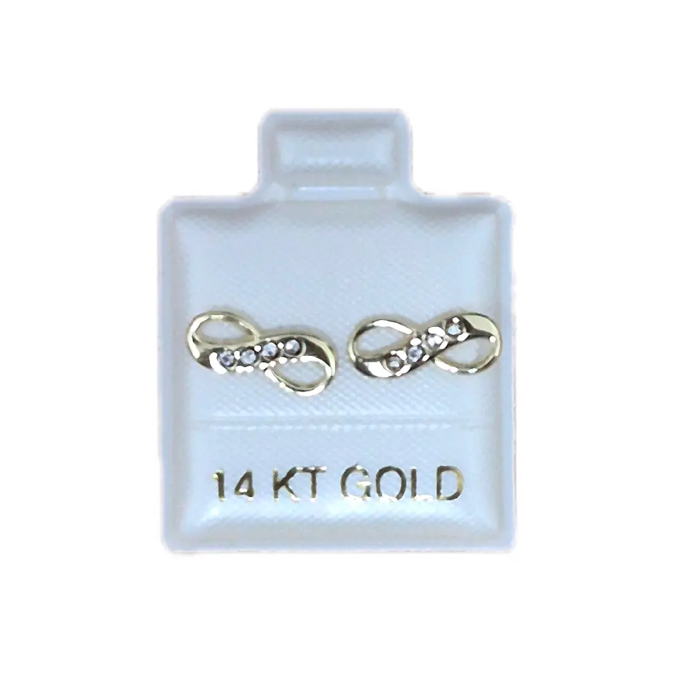14K Real Gold Infinity Stud Earrings - Elegant Design for Everyday Wear, Timeless Elegance, Versatile & Stylish, Perfect for Casual & Formal Occasions