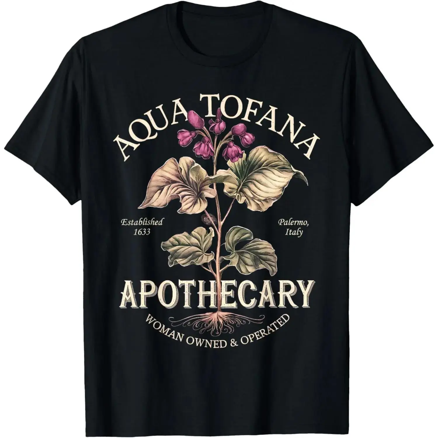 Amusing Feminist Apothecary Themed Vintage Style TShirt Featuring Aqua Tofana