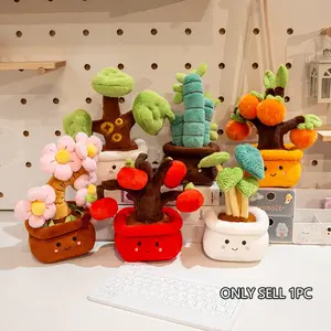 Realistic Potted Plant Office Study Window Shelf Table Decorative Plush Toy, Birthday Graduation Wedding Mother's Day Gift Choice