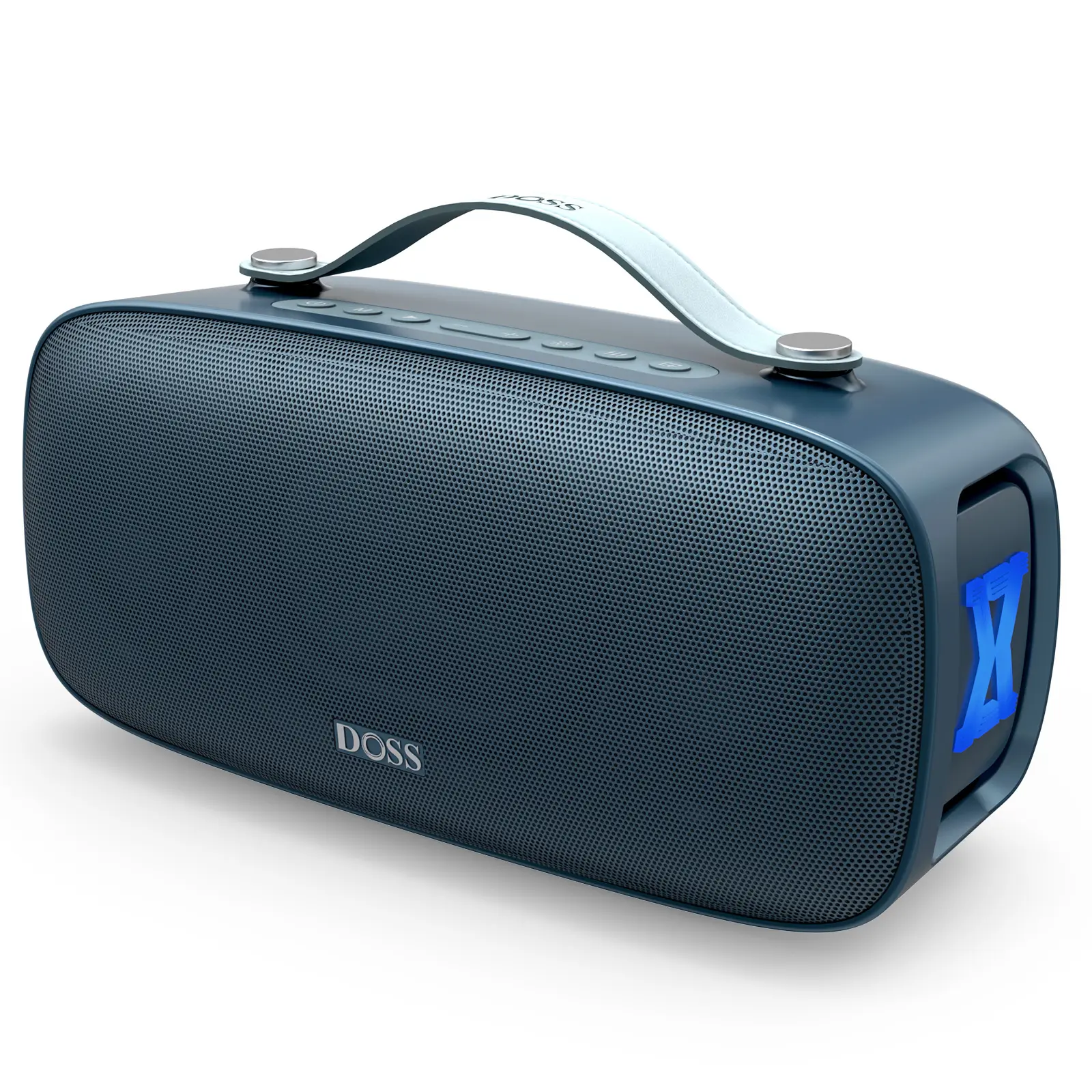 DOSS Extreme Boom Pro D300 Portable Bluetooth Speaker - 80W Immersive Stereo Bass, 3-Mode Pro EQ, 20H Playtime, Beat-Driven Lights, IPX6 Waterproof, USB Type-C Rechargeable, for Camping, Backyard Parties, Mobile Audio,father'sdaygifts