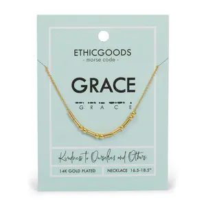 CLASSIC GOLD Morse Code Beaded Necklace | GRACE