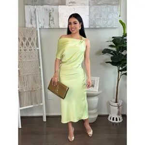 Satin Lime Dress