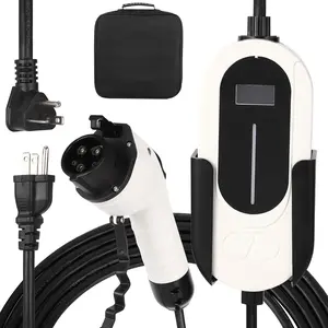 GARVEE Level 2 EV Charger, 32A 240V Voltage, NEMA 14-50 Plug, 25ft Cable, Adjustable Current/Delay Timer, Portable Electric Car Charger