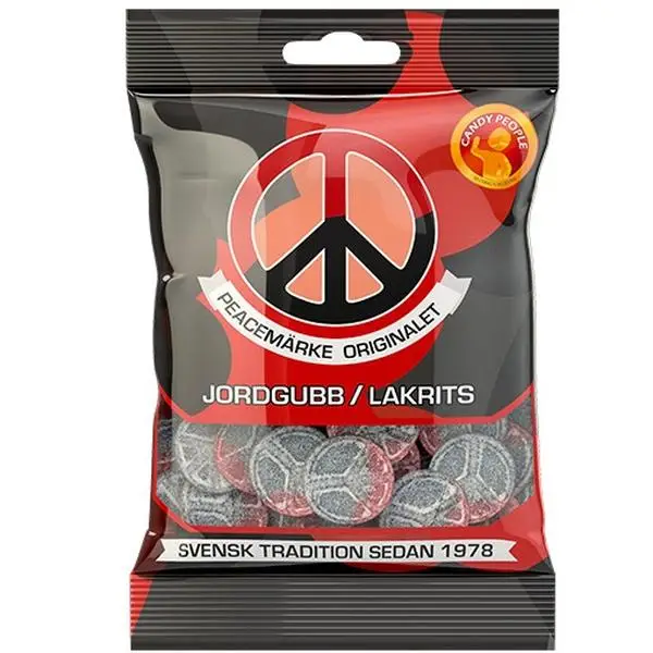 Peacemärke - Strawberry/Licorice 80g- Classic Swedish Candy