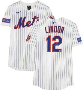Francisco Lindor New York Mets Autographed White Nike Elite Jersey - Fanatics Authentic Certified