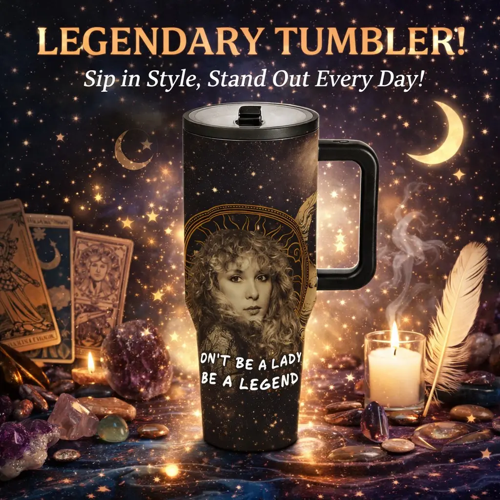 AuraCup 1pc 40oz Insulated Tumbler with Handle and Lid, Tumbler Drinkware, Rock Goddess Vintage Art Design Stainless Steel Travel Mug, Double Wall Vacuum Flask Tumbler for Hot Cold Drinks, Music Lover Gift, Retro Rock Style Statement Mug