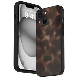 Vintage Amber Pattern Case for iPhone17 16 15 14 Pro Max 13 12 11 XR XS Plus Shockproof Non Slip Military-Grade Protection Silicone Cover