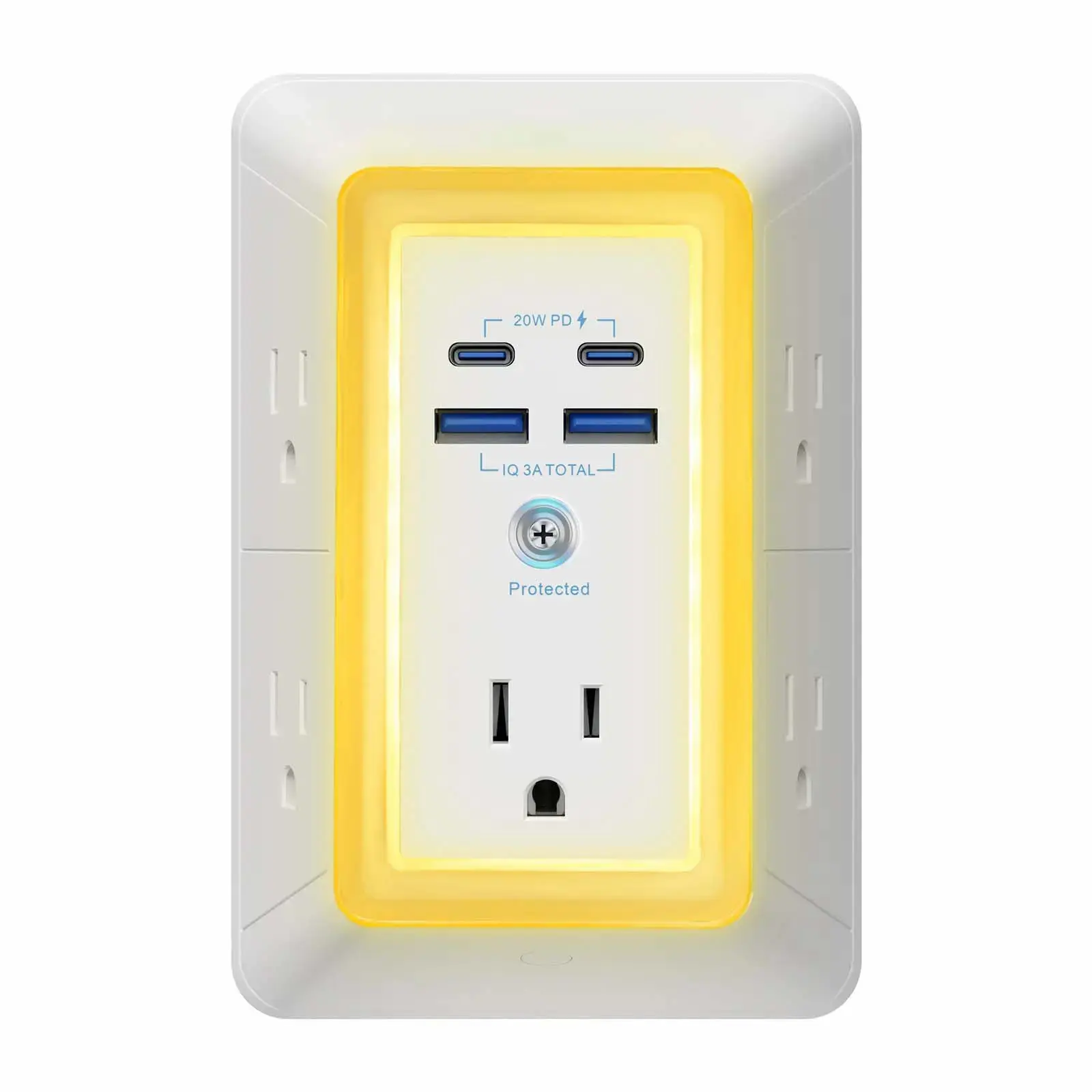 5 Outlet-Whtie-With lights