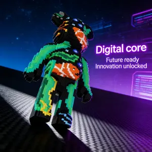 Happy Seaweed Bear Toy, Trendy Decoration Statue, Creative Handmade DIY Ornament, Christmas Halloween Holiday Gift, Birthday Present