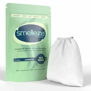 SMELLEZE Dead Animal Odor Eliminator for Strong Odor Removal - Eliminate Dead Rodent & Wildlife Smell - Safe Indoor & Outdoor Use, Natural Odor Remover, Fresh & Effective - 1 Pouch.