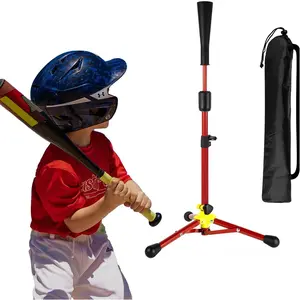 Baseball Tee for Kids, Batting Tees for Baseball with Carry Bag, Portable Stable Tanner Tee, Baseball Training Equipment Aged 5-12, Softball Tee for Batting and Hitting(23.5 to 39.76 Inches ) Lightweight Mallet Putter with Alignment Light