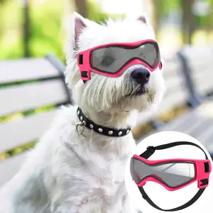 Dog Goggles UV Protection for Small to Medium Breed, Dog Sunglasses Windproof Anti-Fog Dustproof Snowproof, Puppy Glasses for Outdoor Riding Driving with Comfortable Frame Adjustable Straps