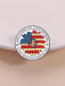"she's a Good Girl Loves Her Mama Loves Jesus and America Too" Enamel Pin, Unique Gift Idea, Perfect for Lovers of Inspirational Quotes