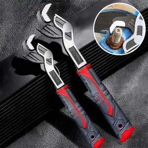 CENPIN 6" & 8" Self-Locking Wrench Set, Automatic Size Adjustment, Quick Opening Multi-Purpose Pipe Wrench for Plumbing, Water Heater Fittings, and Nuts, Heavy Duty