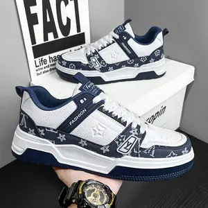 Premium Korean Fashion White Sneakers for Men Comfortable Thick-Soled Shoes New Casual Sports Sneakers Trendy Men's Shoes