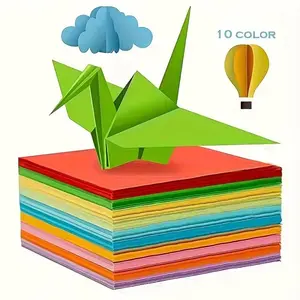 100pcs Colorful Origami Paper,Square Handmade Origami,Crane Material,Multiple Size Available,Crafting Essentials,Vibrant Origami