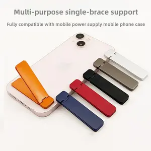 New Arrival In Stock Ultra Thin Metal Phone Back Sticker Stand Foldable Invisible Holder Adhesive Mini Lazy Desktop Cell Phone Stand