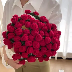 【FaddishDeal】Crocheted Bouquet Blanket, Handmade Soft, Lightweight, and Romantic Rose Knitted Shawl Blanket. Home decor, the perfect gift for Mom.