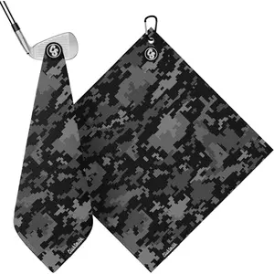 ClubSmith Magnetic Golf Towel for Golf Bags & Clubs, 18" x 18" Premium Waffle Microfiber Golfing Accessories, Gifts & Gear for Men/Women (Pixel Camo)
