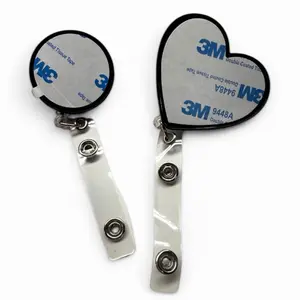 Custom Photo Badge Reel with 3M 9448A Double Coated Tissue Tape for Secure Attachment