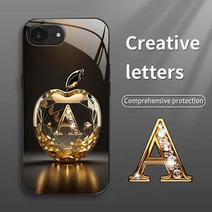 Suitable for [iPhone 16e] New high-end glass mobile phone case New business simple metal paint electroplated glass mobile phone case Affordable price Anti-drop and anti-fingerprint 995