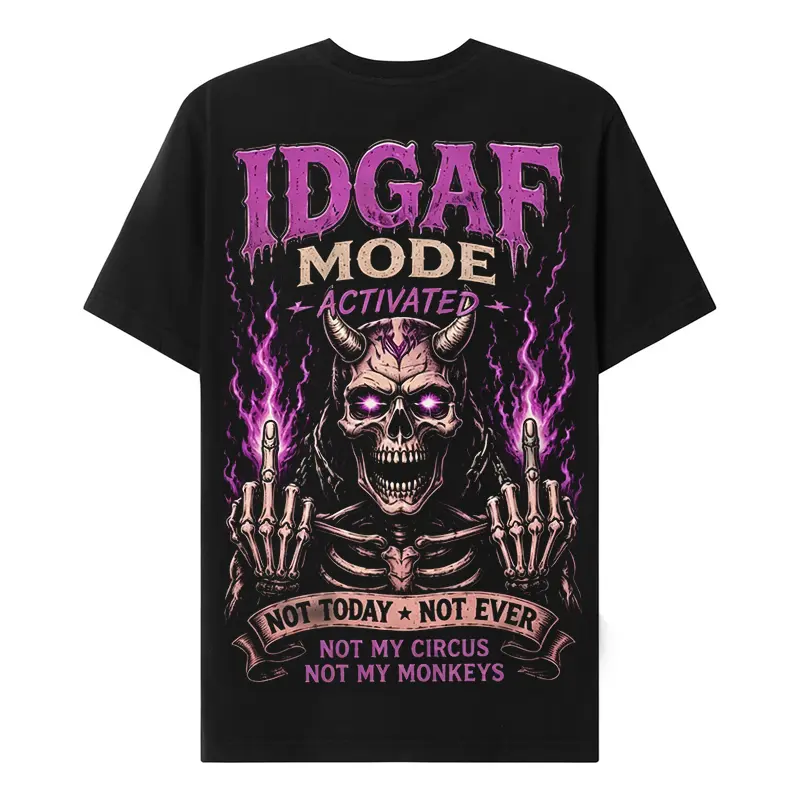Chaosmoda Generation X Custom Year Skull Graphic Tee | Idgaf Mode Activated Not Today Not Ever Not My Circus Not My Monkeys Funny Vintage Dad Shirt Soft Breathable