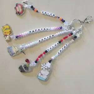 Lads Emoji Keychains Character Charms for Fans Love and Deepspace Emoji Charms with Personalized Beads and Clip Options