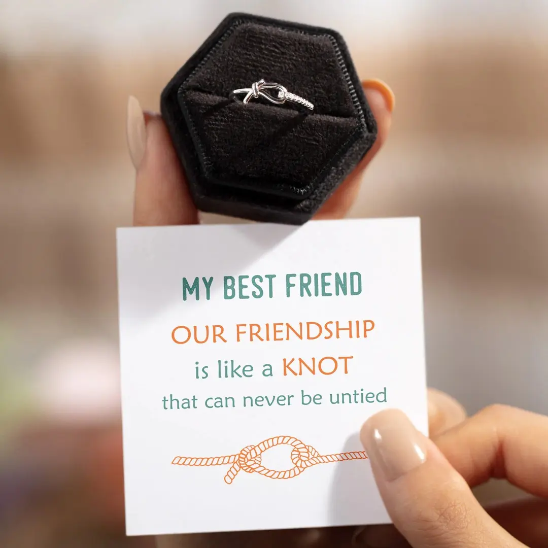 Best Friend Knot Ring Forever Bond Gift Best Friend Knot Ring Forever Bond Gift