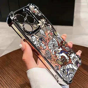 Anime Funny Cartoon Doodle Phone Case For iPhone 17 16 15 14 13 12 11 Pro Max Air, Raised Lens Shockproof Cover, Perfect Anime Gift