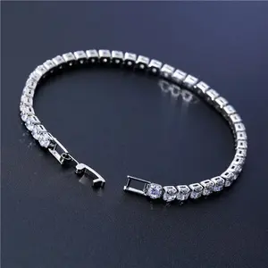 17/19CM Tennis Bracelet Cubic Zirconia Iced Out Crystal Chain Bracelet for Women Luxury Men Bracelet Chain Homme Jewelry Gifts elegant fashion accessory unisex