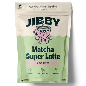 Latte Mix | Jibby Coffee | Matcha Super Latte | A Tad Sweet | 10 Servings